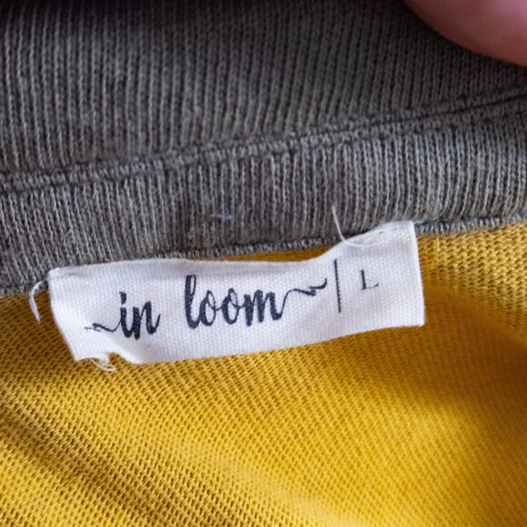 Anthropologie Women's Polo Top Yellow Size Large Colorblock Academia - Picture 10 of 10